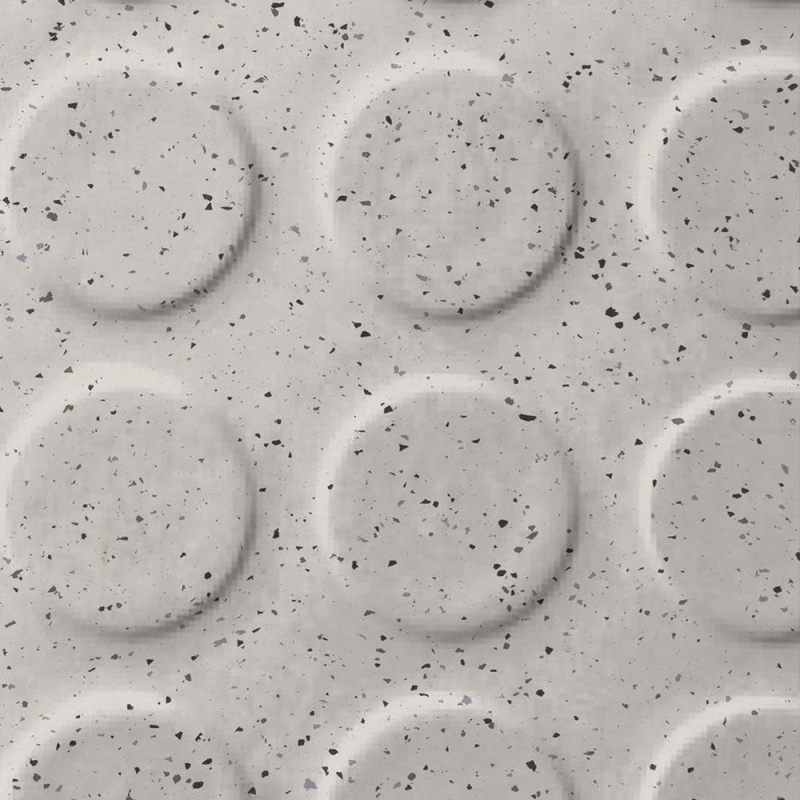 Johnsonite Dusty Palouse Raise Round Color Splash Speckled Rubber Tile - Textured - 24" X 24"