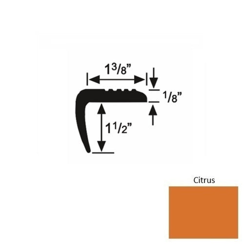 Solid 05 Citrus Rubber Domestic Stair Nosing
