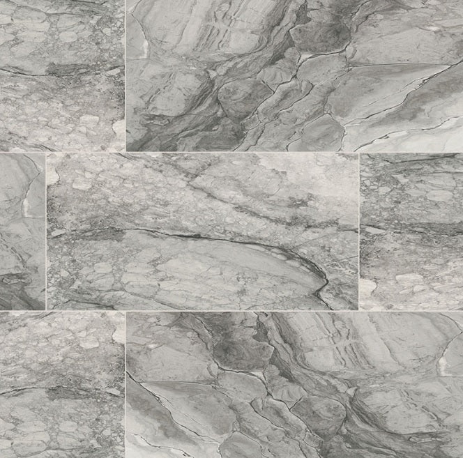 Kaya Onda Gray Porcelain Tile - Polished