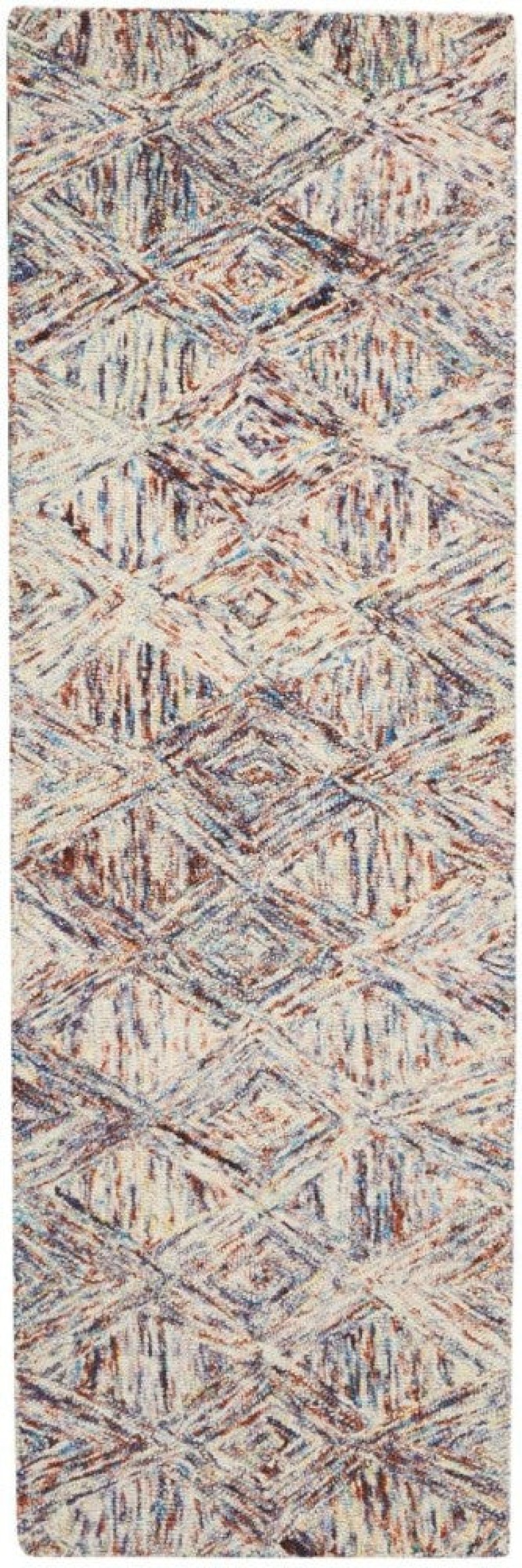 Nourison Interlock Multicolor Wool Contemporary Area Rug – 8 Ft Runner