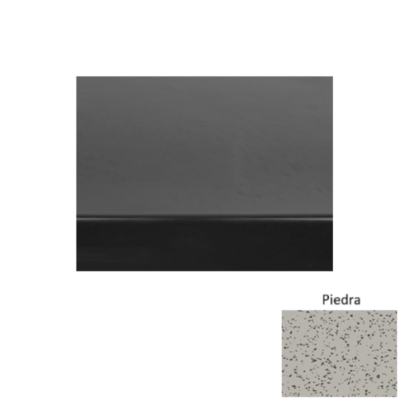 Fiesta 71 Piedra Light Duty Rubber Stair Tread - Smooth