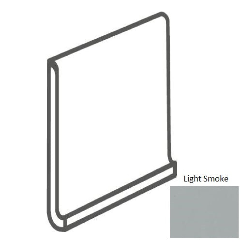 Bright & Matte Light Smoke Ceramic Wall Trim
