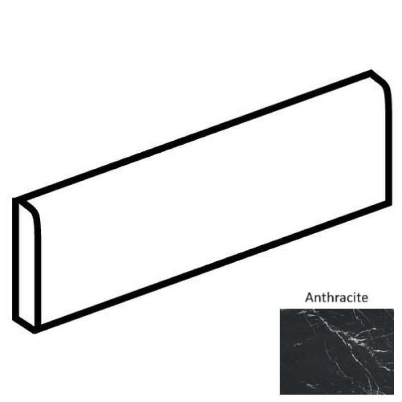 Panoramic Duet Anthracite Porcelain Floor Trim