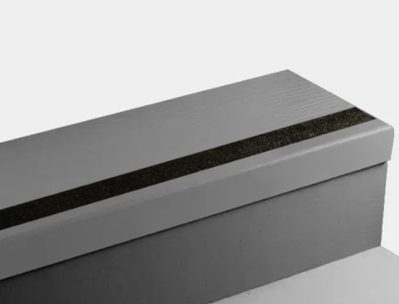 Silver Grey Bamboo Rubber Stair Tread Trim