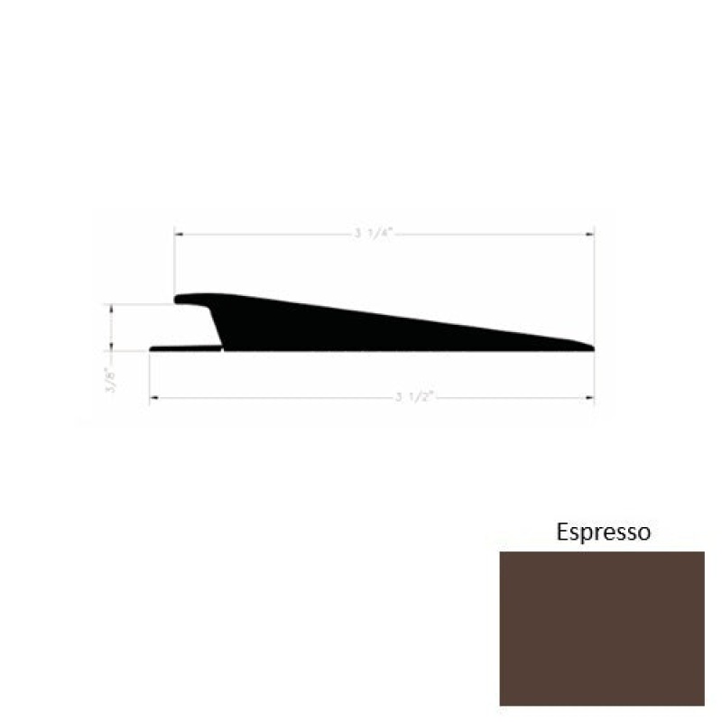Solid 74 Espresso Rubber Rolling Traffic Transition