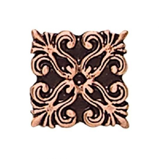 Massalia Copper Metal Wall Trim - 1" X 1" Frieze Button - Matte