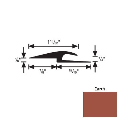 Flextones Earth Vinyl 167 Tile and Carpet Joiner