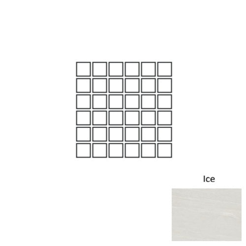 Trex Ice Porcelain Mosaic - 2" X 2" - Natural