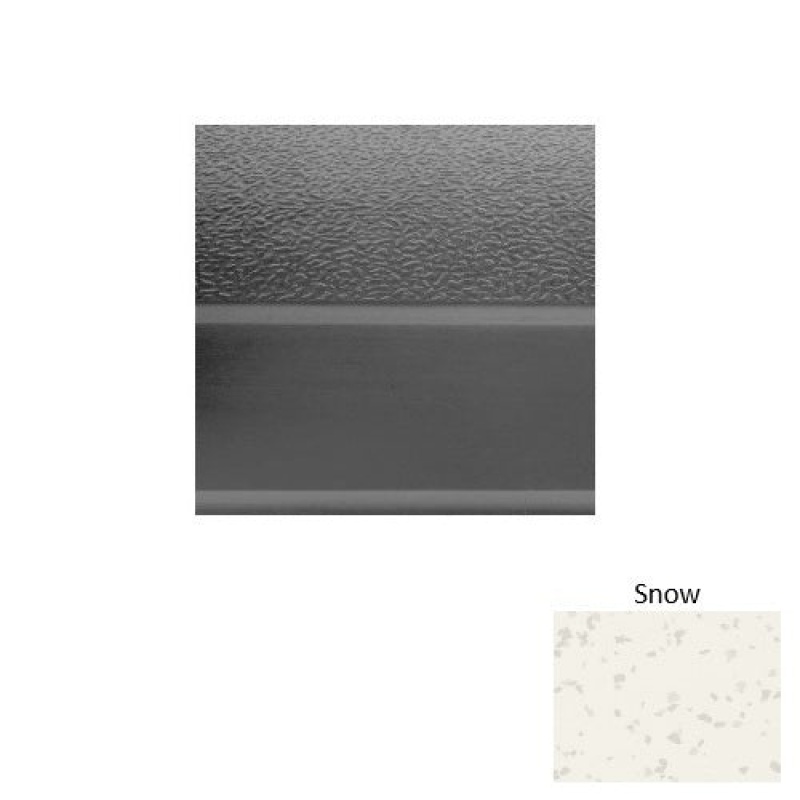 Symmetry 93 Snow Textured Rubber (Sq) Stair Tread With Dupont Kevlar - Textured