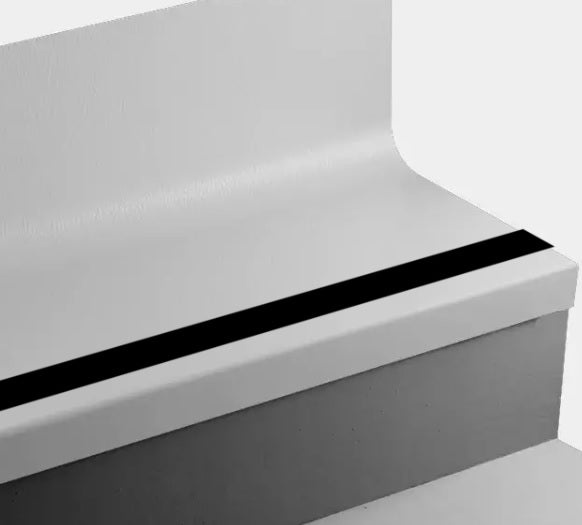 Johnsonite Platinum Hammered Rubber Stair Tread with Riser