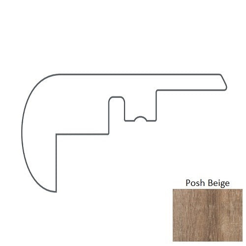 Uptown Chic Posh Beige Luxury Vinyl Overlap Stair Nose