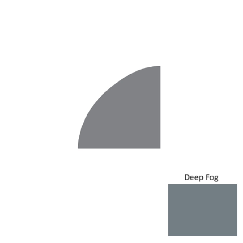 Contours Deep Fog Rubber Quarter Round Coil - Satin - 1/2" X 40 Ft