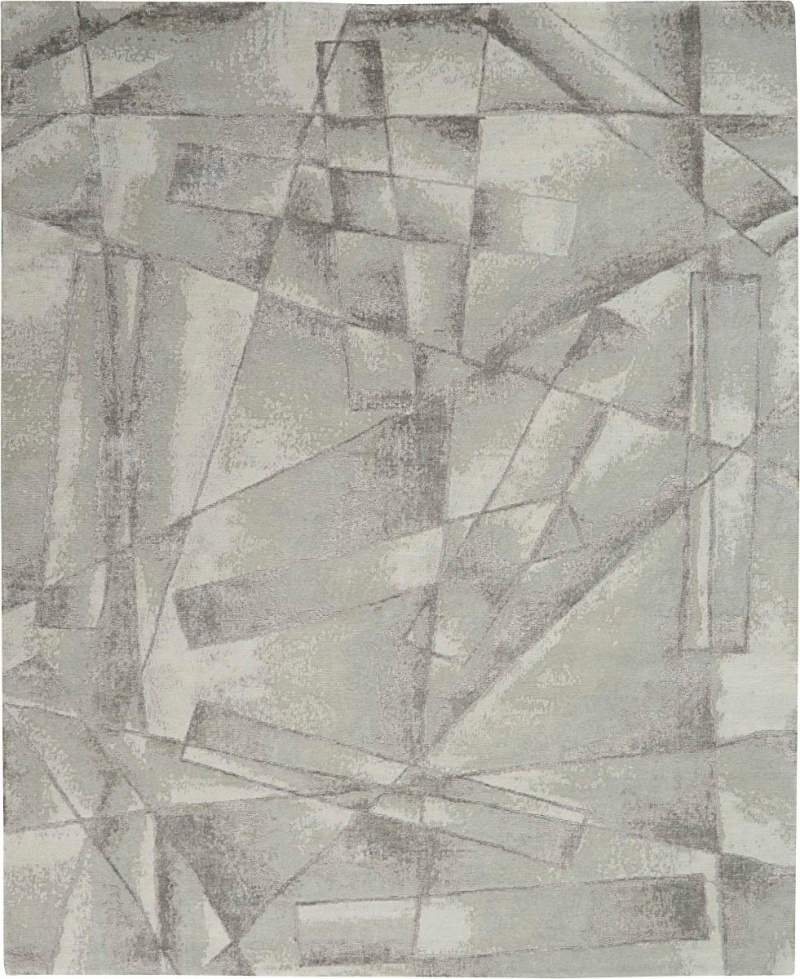 Christopher Guy Wool & Silk Grey Cgs32 Wool Contemporary Area Rug - 6 Ft X 9 Ft - Grey