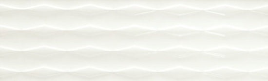 Visual Impressions White Linear Diamond Ceramic Tile - Textured - 8" X 24"
