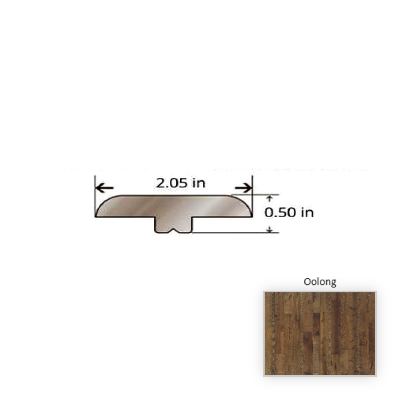 Organic 567 Hickory Oolong Hardwood Moulding / Trim - 84.25" T Molding - Nu Oil