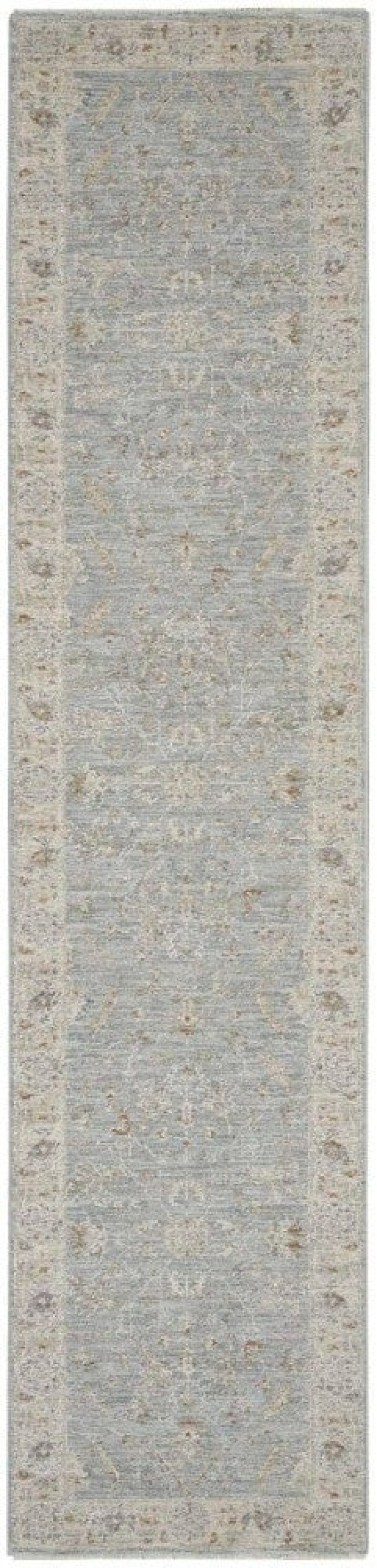 Infinite Blue Ift05 Polypropylene & Polyester Farmhouse Area Rug - 10 Ft Runner - Blue