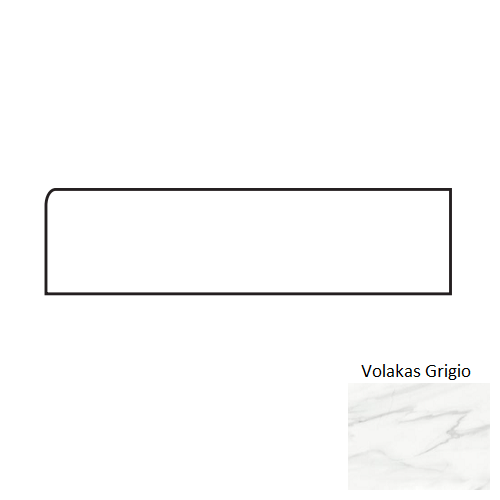 Mayfair Volakas Grigio Porcelain Floor & Wall Trim - 3" X 12" Bullnose