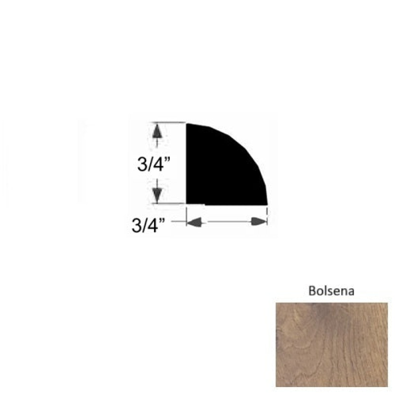 Lago Bolsena Hardwood Moulding / Trim - 3/4" X 84" Quarter Round - Urethane