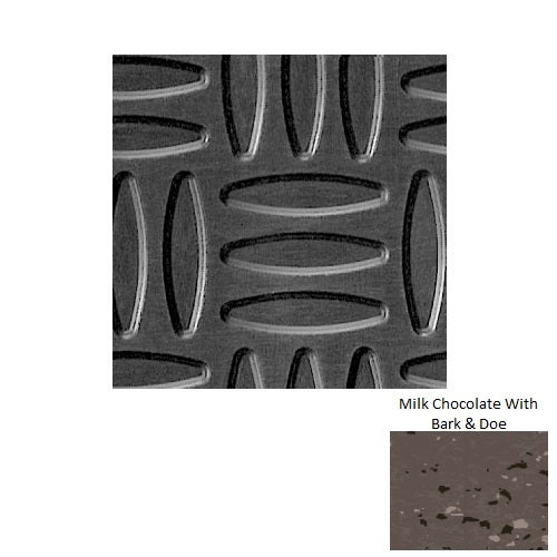 Spextones Milk Chocolate with Bark & Doe WV Weave Distinct Designs Textured Rubber Tile – 18" x 18"