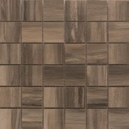 Paint Stone Brown Porcelain Mosaic - 2" X 2" - Polished