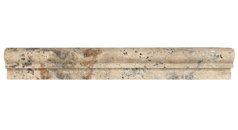 Philadelphia Travertine Liner - 2" x 12" F1 Chair Rail