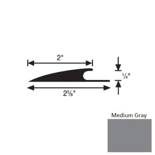 Flextones Medium Gray Vinyl Carpet Edge Guard