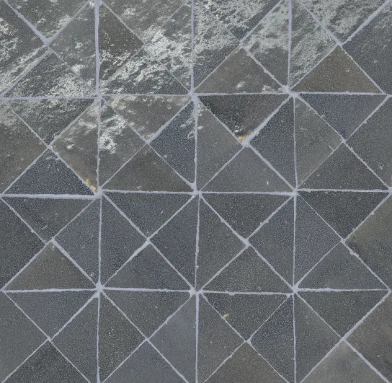 Zagora Charcoal Ceramic Mosaic - Triangle - Glossy