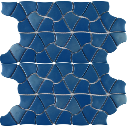Aquatica Aloha Clematis Glass Mosaic - Floral - Matte