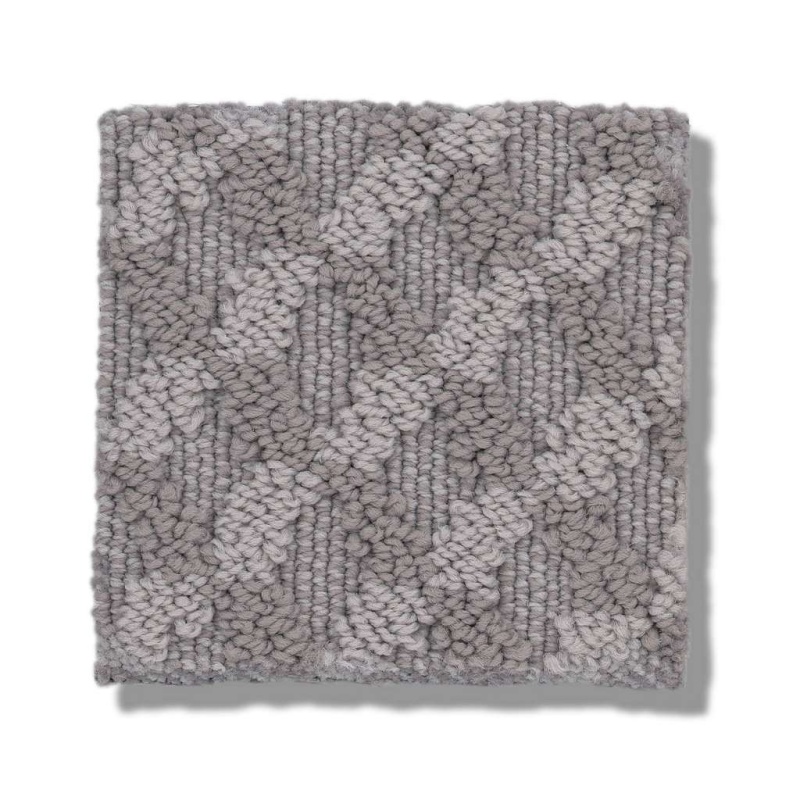 Caress By Shaw Inspired Design Grounded Gray Nylon Carpet - Pattern