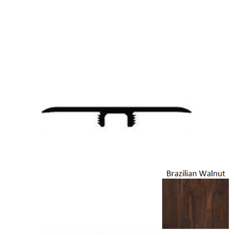 Lamdura Visions Brazilian Walnut Laminate Wood Moulding / Trim - 94" T Molding - Embossed