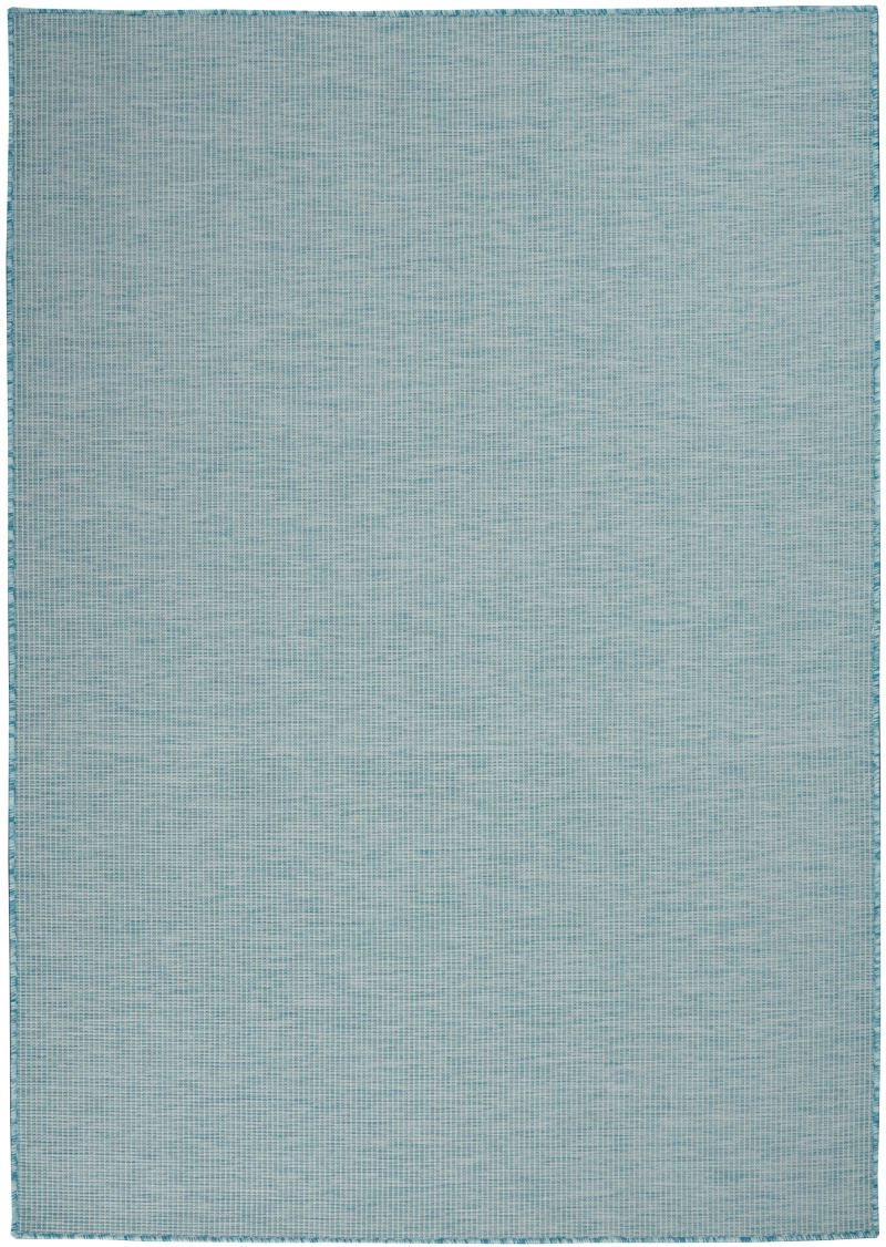 Positano Aqua Polypropylene Modern Area Rug – 4 ft x 6 ft