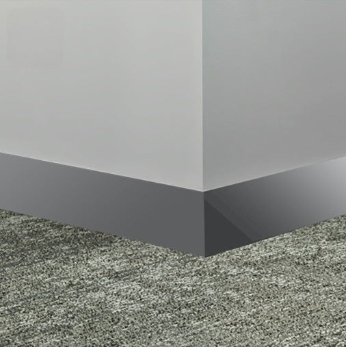 Johnsonite Shark Fin Rubber Millwork Contoured Wall Base - 2 1/2" X 96" X 1/4" Monument - Millwork Contoured Wall Base