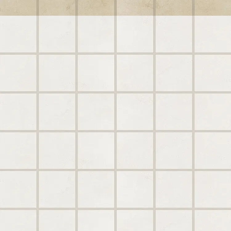 Loft White Porcelain Mosaic - 2" X 2" - Honed