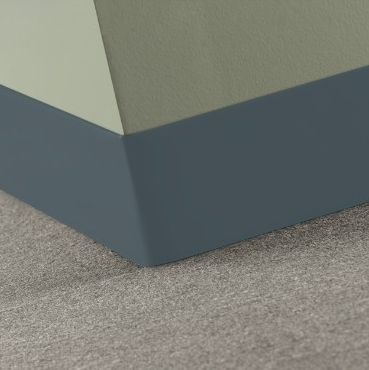 Johnsonite Blue Lagoon Rubber Traditional Duracove Thermoplastic Wall Base - 6" X 48" X 1/8" Toeless - Traditional Duracove Thermoplastic Wall Base