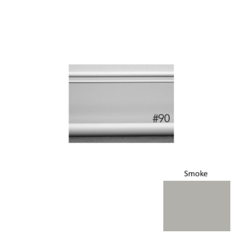 Pinnacle Plus #90 Intrigue Smoke Rubber Coil Wall Base 4" x 60 Ft