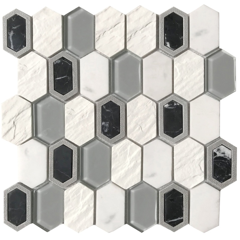 Literati Twain Resin Mosaic - Picket Fence - Mixed