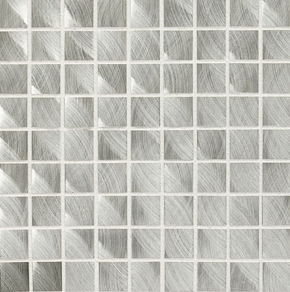 Structure Steel Aluminum Mosaic - 1" X 1" - Satin