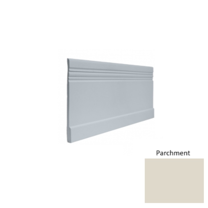 Contours #10 Serenity Parchment Rubber Profiled Wall Base - Satin - 4" X 8 Ft
