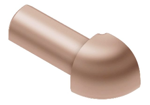 Rondec 90 Degree Outside Corner Metal Tile Edging Trim - Satin Copper Anodized Aluminum