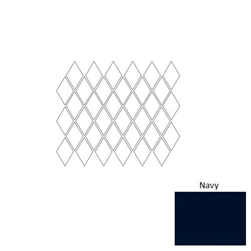 Color Story Mosaic Navy Ceramic Mosaic - 2" x 3" Harlequin - Glossy