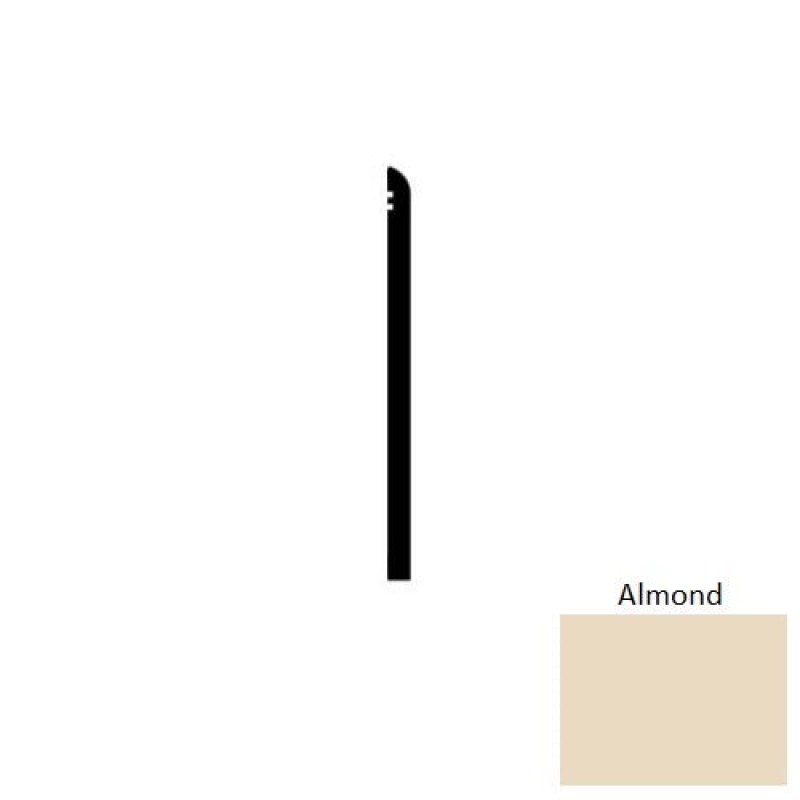 Almond Vinyl Wall Base 2 1/2" x 48"
