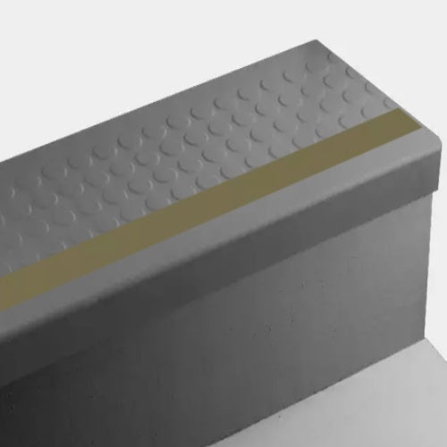 Johnsonite Dark Brown Raised Round Rubber Stair Tread Trim