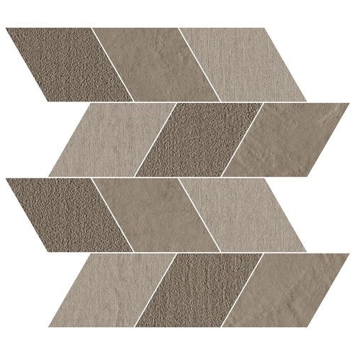 Trame Scuro Porcelain Mosaic - Leaf - Matte