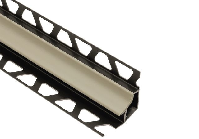 Dilex Hk Cove Shaped Plastic Pvc Tile Edging Trim - Grey - 11/32" X 98 1/2"