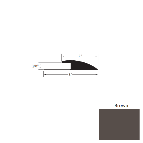 Johnsonite Brown Vinyl Moulding / Trim Edge Guard