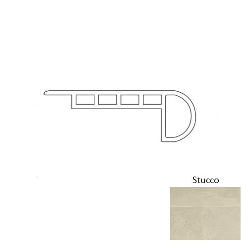 Adura Rigid Rectangle (Pr1) Meridian Stucco Luxury Vinyl Moulding / Trim - 94" Overlap Stair Nose - Embossed