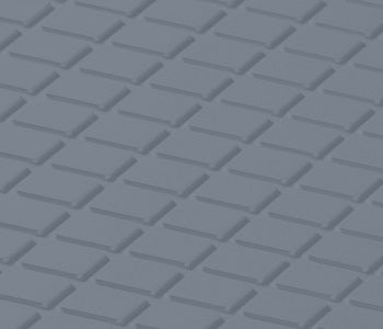 Johnsonite The Blues Diamond Solid Color Rubber Tile - Textured - 24" X 24"