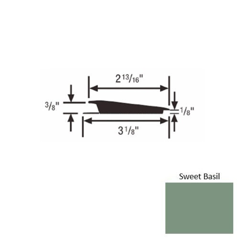 Solid 67 Sweet Basil Rubber Rolling Traffic Transition