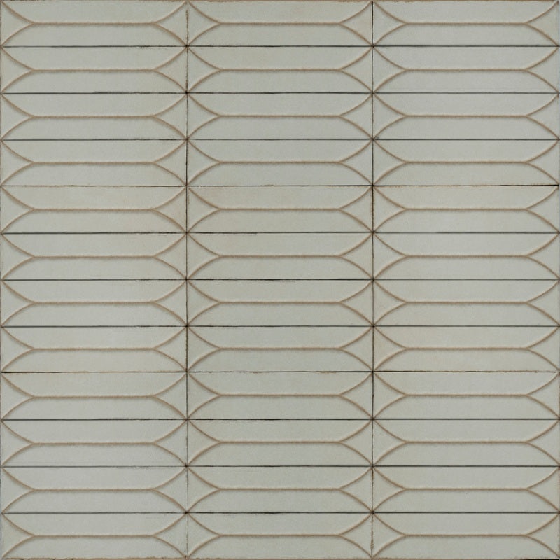 Terramater Dune Wave Crest Porcelain Tile - Glossy - 3.5" X 15"