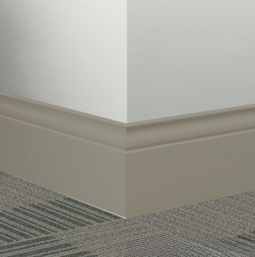Johnsonite Steel Rubber Millwork Contoured Wall Base - 5 1/4" X 96" X 3/8" Inflection - Millwork Contoured Wall Base